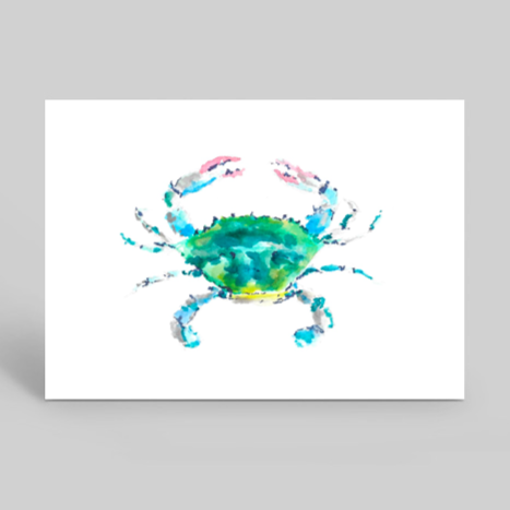 Blue crab stationery