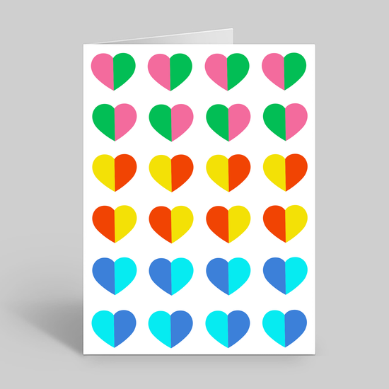 Colorful hearts