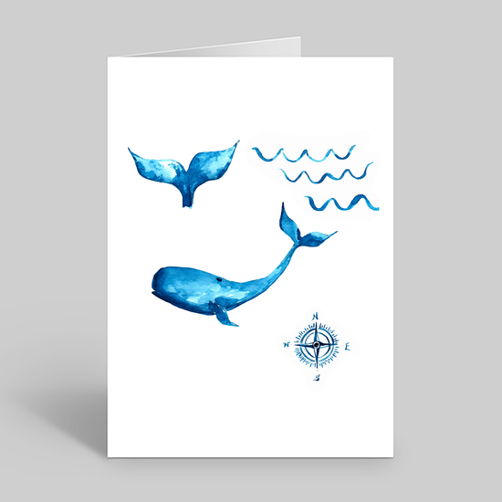 Whale adventure stationery