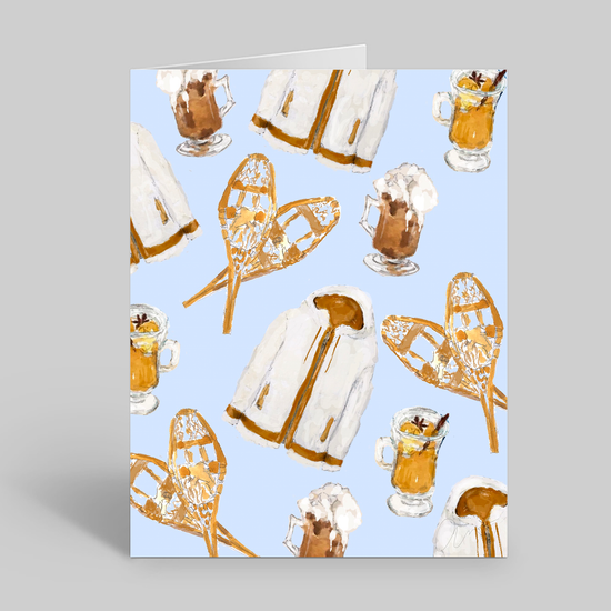 Winter Snowshoeing stationery